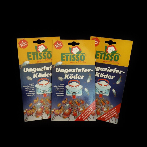 3 x Etisso Ungeziefer-Köder 2 Köderboxen