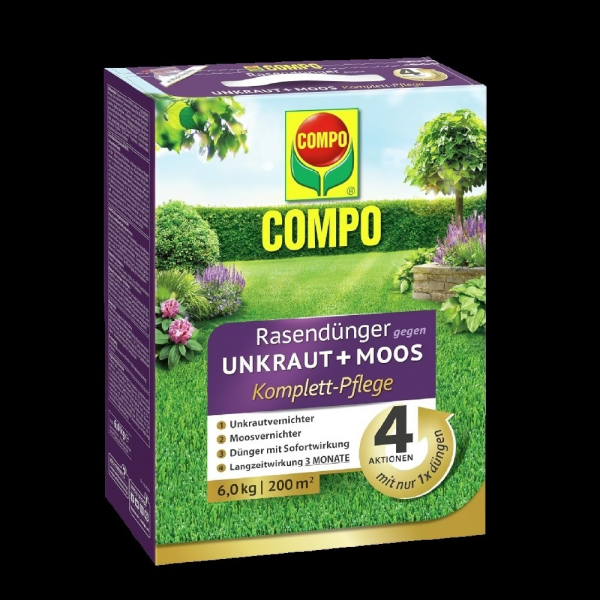 Compo Rasendünger gegen Unkraut + Moos 6 kg Nachfolger Floranid