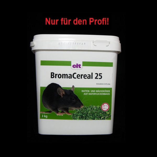 cit BromaCereal 25 ppm 3 kg. Mäuse und Rattenköder Rattengift