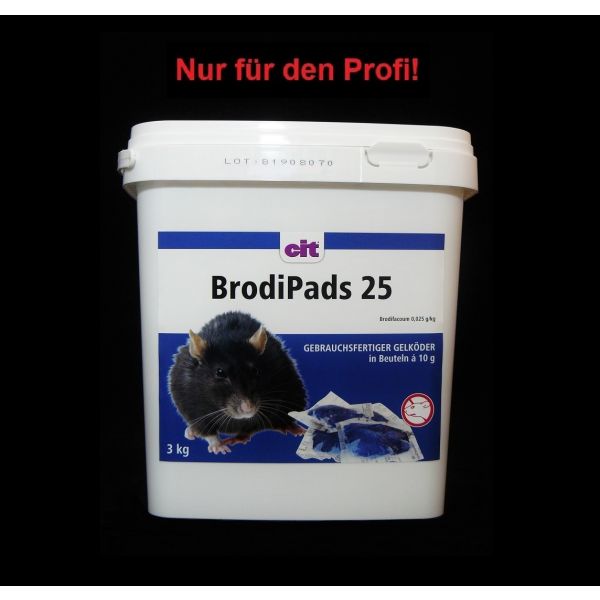 BrodiPads 25 Brodifacoum 3 kg | Rattengift
