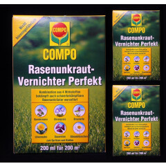 3 x Compo Rasenunkraut-Vernichter Perfekt 200 ml