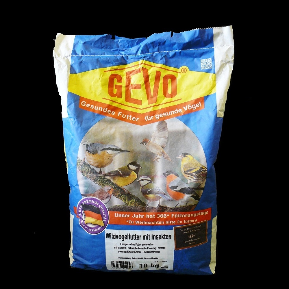 GEVO Wildvogelfutter Mit Früchten 10 Kg – Ganzjähriges Futter Für Alle Gartenvögel
