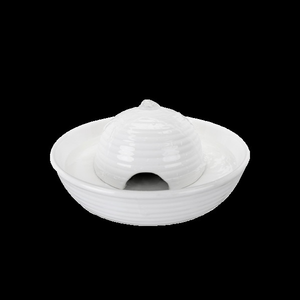 Trixie Trinkbrunnen Vital Flow Mini, Keramik 0,8 l/ø 24 × 10 cm, weiß