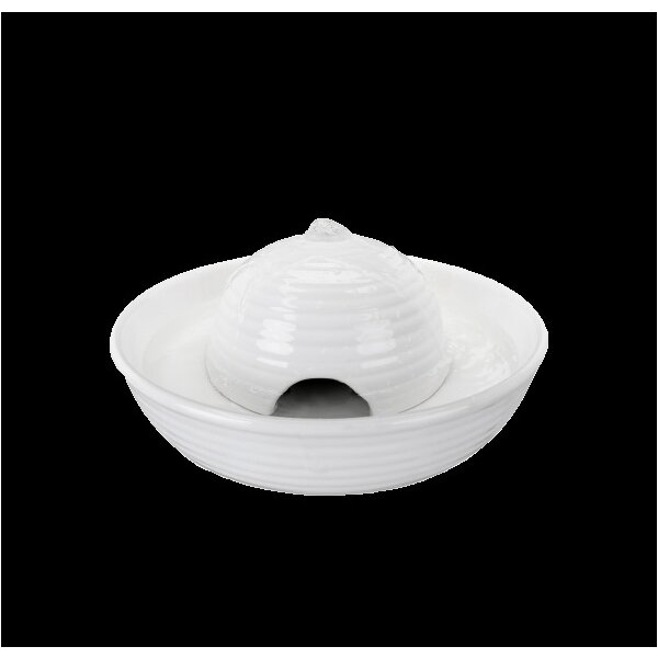 Trixie Trinkbrunnen Vital Flow Mini, Keramik 0,8 l/ø 24 × 10 cm, weiß