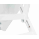 Trixie Heimtiertreppe 3-stufig h&ouml;henverstellbar 40 &times; 40 - 47 x 67 cm grau/wei&szlig;