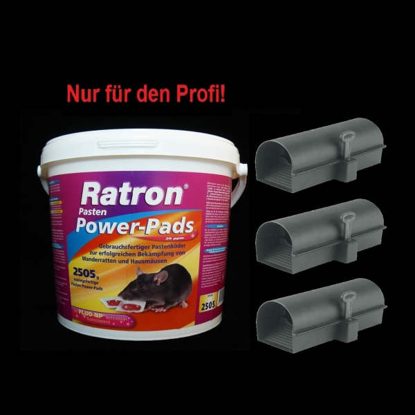 SET Ratron Pasten Power-Pads 29 ppm 2505 g + 3 K&ouml;derstationen BlocBox Alpha