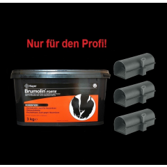 SET Bayer Brumolin Forte 3 kg + 3 Köderstationen...