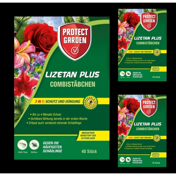 3 x Protect Garden Lizetan Plus COMBIST&Auml;BCHEN 40 St&uuml;ck