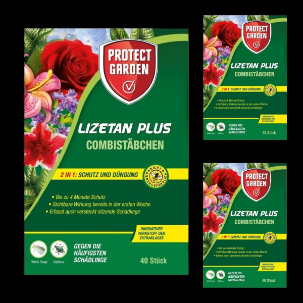 3 x Protect Garden Lizetan Plus COMBISTÄBCHEN 40 Stück