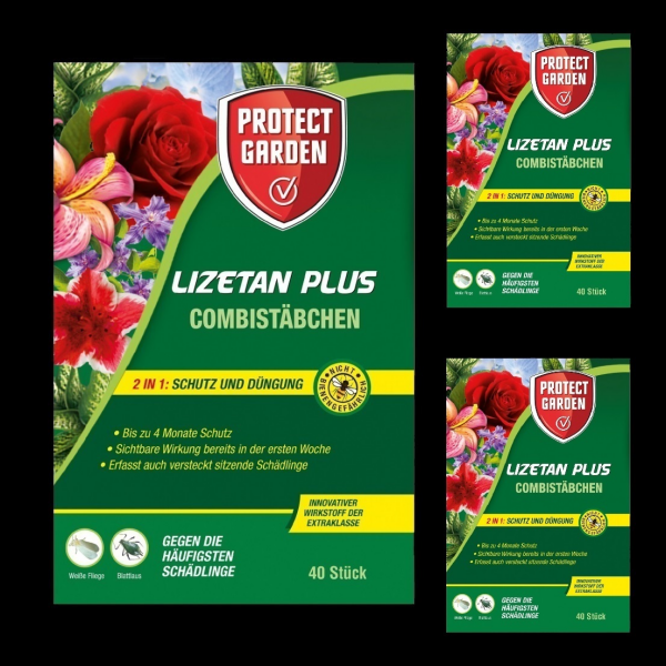 3 x Protect Garden Lizetan Plus COMBIST&Auml;BCHEN 40 St&uuml;ck