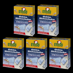 5 x Etisso Elektro-Mückenstecker forte NACHFÜLLPACK 24 Wirkstoffplättchen