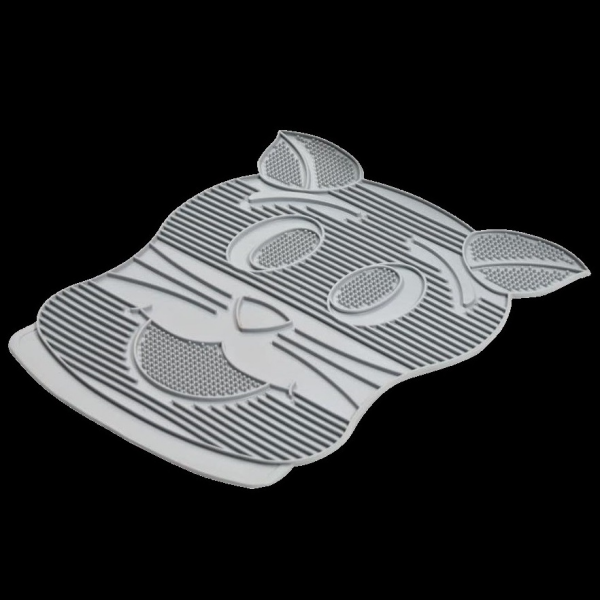 Trixie Vorleger für Katzentoilette, rutschfest, PVC, 36 × 44 cm, grau
