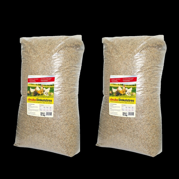 2 x deuka Dinkelstreu 15 kg
