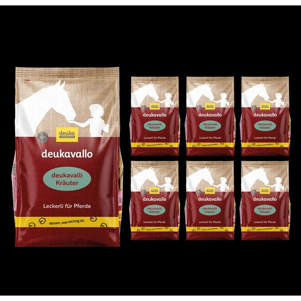 Naturbelassenes Pferdefutter Deuka Deukavalli Kräuter – Pferde-Leckerli Mit Luzerne, Kräutern & Melasse, 1kg