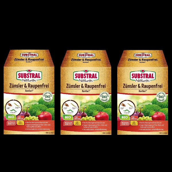 3 x Substral Naturen Bio Z&uuml;nsler &amp; Raupenfrei XenTari 20 g