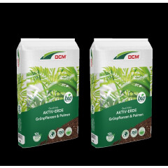 2 x Cuxin DCM Aktiv-Erde Grünpflanzen & Palmen 10 L...