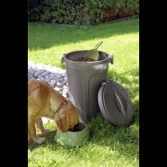 Kerbl Futtertonne Tom 46 Liter 16 kg grau/silber
