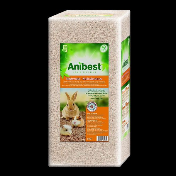 Anibest Naturholz-KLEINTIERSTREU 500 Liter 20 kg