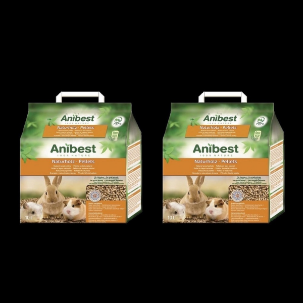 2 x Anibest Naturholz-PELLETS 10 L (5,5 kg)