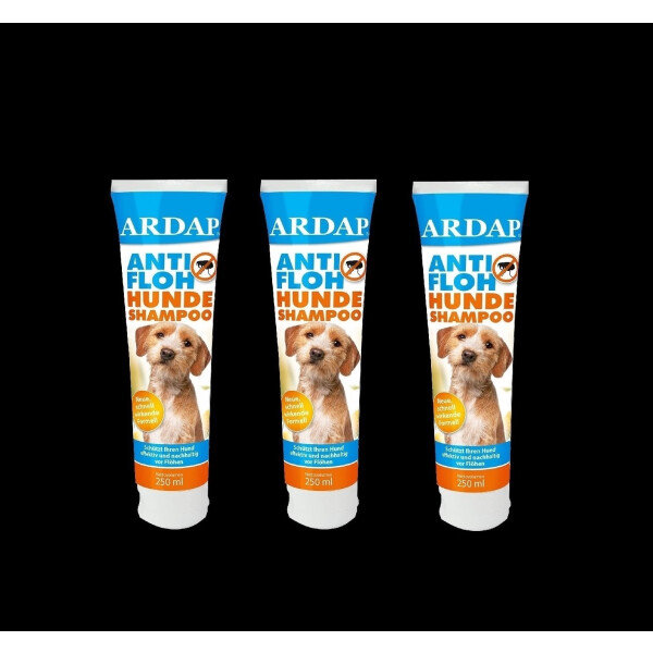3 x Ardap Anti-Floh Hundeshampoo 250 ml