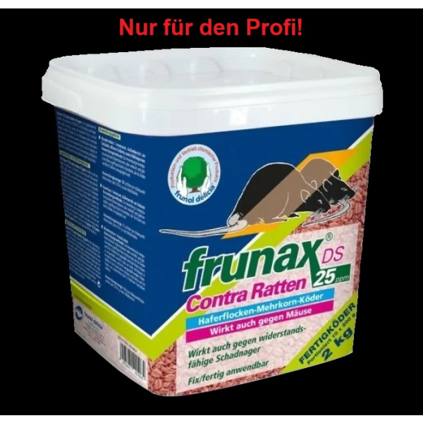 frunax DS Rattenfertigk&ouml;der 2 kg (10 x 200 g) 25ppm Eimer