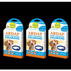 3 x Ardap Zecken- und Flohhalsband Welpen und kleine Hunde bis 10 kg 60 cm