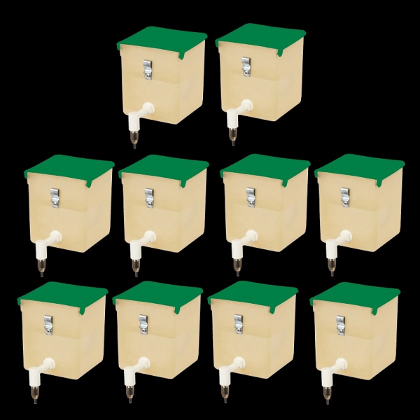 10 x Kleintiertränke 500 ml, Kunststoff, grün