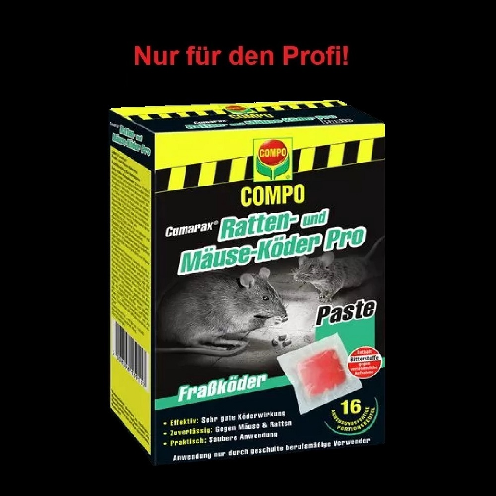 Compo Cumarax Ratten und MäuseKöder Pro 240 g Rattengift MHD, 9,99