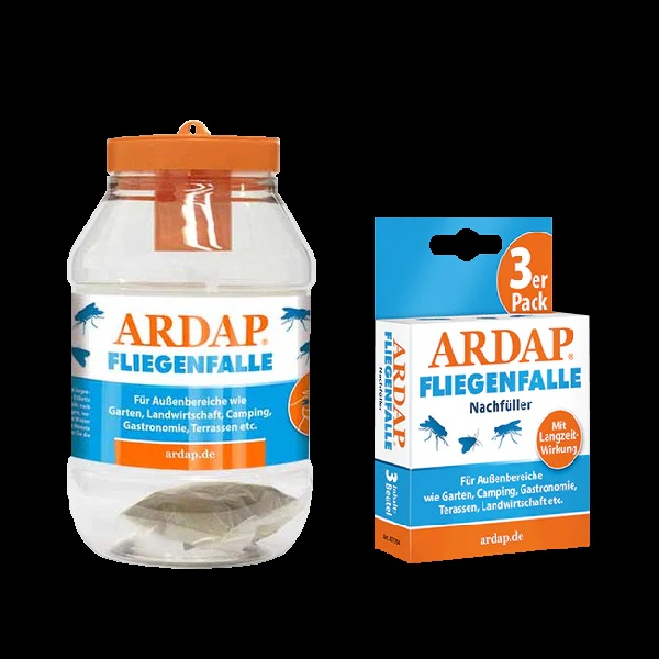 SET Ardap Fliegenfalle 1 Stück + Ardap Fliegenfalle Nachfüller 3 Beutel