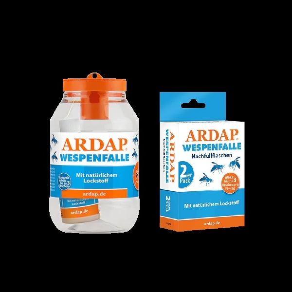 SET Ardap Wespenfalle 125 ml + Ardap Wespenfalle NACHFÜLLER 2 x 125 ml