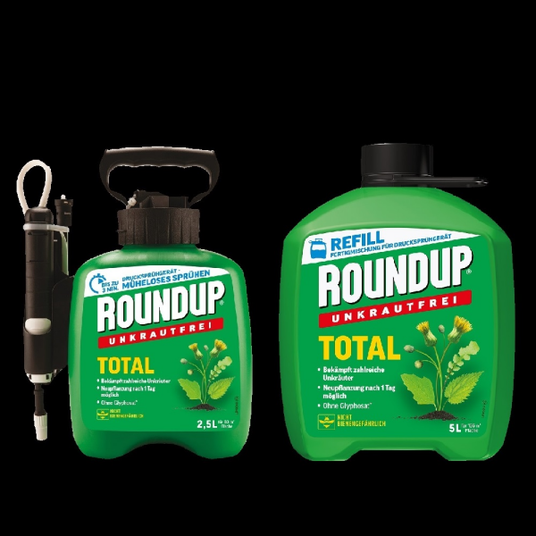 SET Roundup Unkrautfrei TOTAL 2,5 L Druckspr&uuml;hsystem + 5 L Fertigmischung