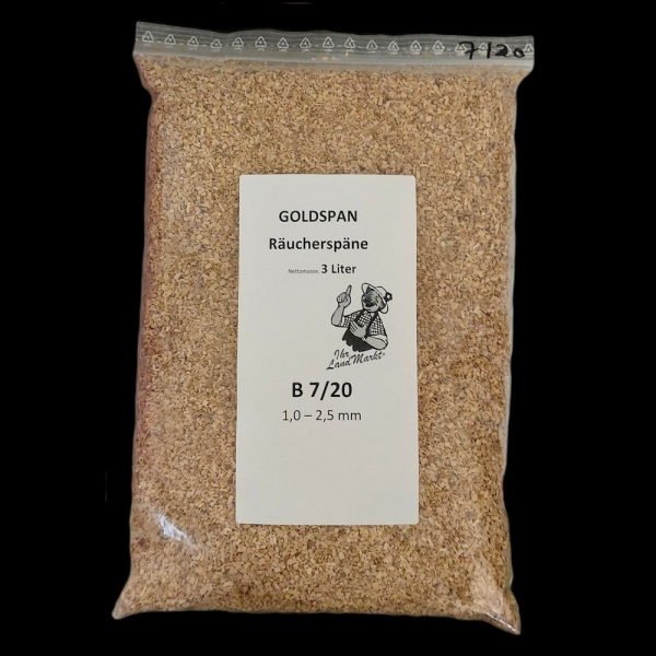 Goldspan smoke Räucherspan B 7/20, 1,0-2,5 mm 3 L