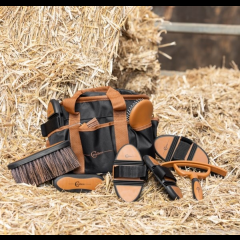 Kerbl Covalliero Putztasche schwarz/cognac