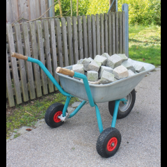 Kerbl Stützräder für Schubkarre, paarweise, Vollgummi