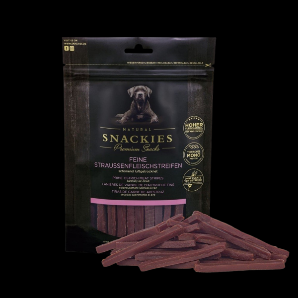 SNACKIES Feine Straussenfleischstreifen
