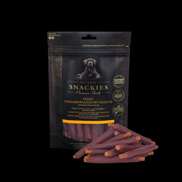 SNACKIES Feines Straussenfleisch mit Karotte