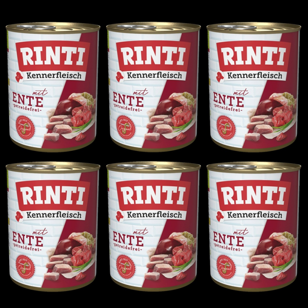 6 x Rinti Kennerfleisch mit ENTE 800 g