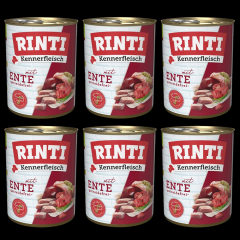 6 x Rinti Kennerfleisch mit ENTE 800 g
