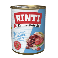 6 x Rinti Kennerfleisch mit GEFL&Uuml;GELHERZEN 800 g