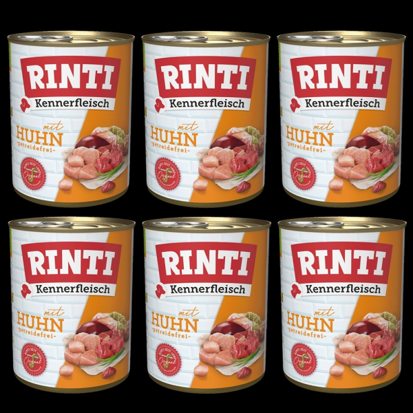 6 x Rinti Kennerfleisch mit HUHN 800 g