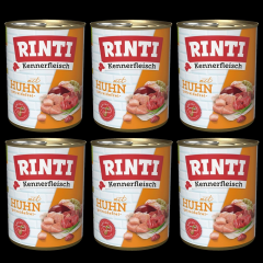 6 x Rinti Kennerfleisch mit HUHN 800 g
