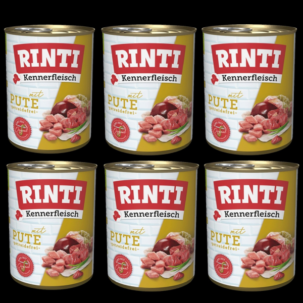 6 x Rinti Kennerfleisch mit PUTE 800 g