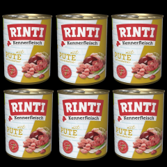 6 x Rinti Kennerfleisch mit PUTE 800 g