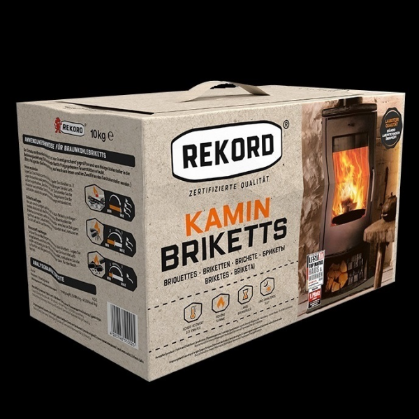 Rekord Braunkohlebriketts 10 kg Kaminbriketts