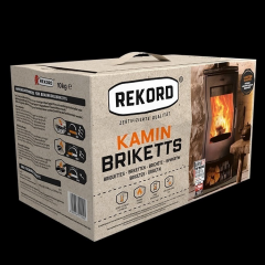 Rekord Braunkohlebriketts 10 kg Kaminbriketts