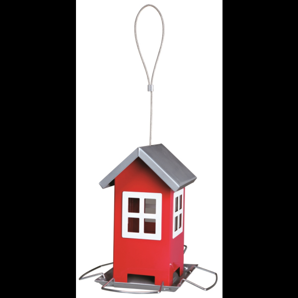 Trixie Futterhaus 1000 ml/19 × 20 × 19 cm, rot/silber, 55630