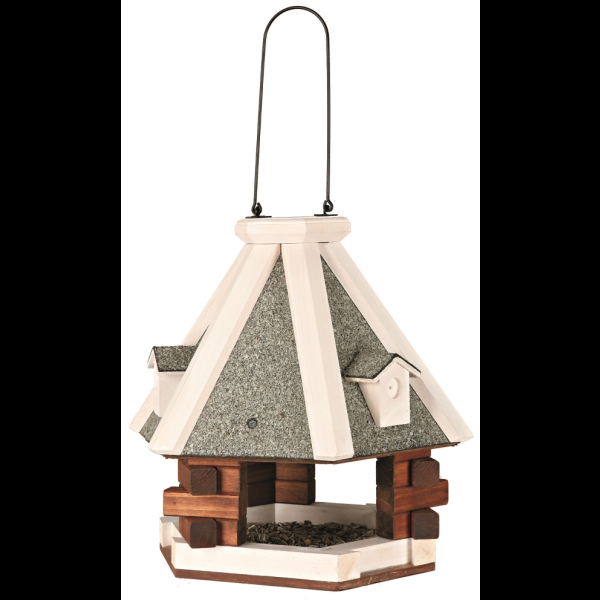 Trixie natura Futterhaus zum Hängen ø 36 × 35 cm, braun/weiß