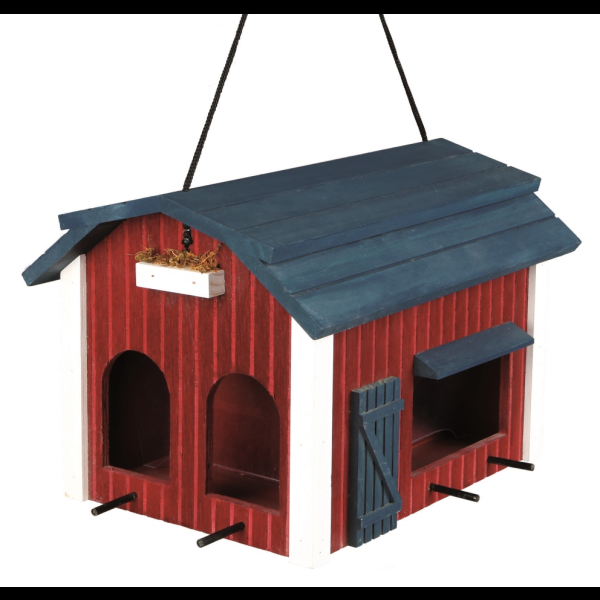 Trixie Futterhaus Scheune 4.000 ml, 24 × 22 × 32 cm, rot