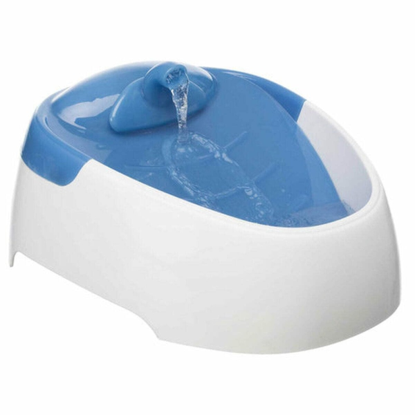 Trixie Trinkbrunnen Duo Stream, Kunststoff 1 l/20 × 12 × 23 cm, weiß/blau