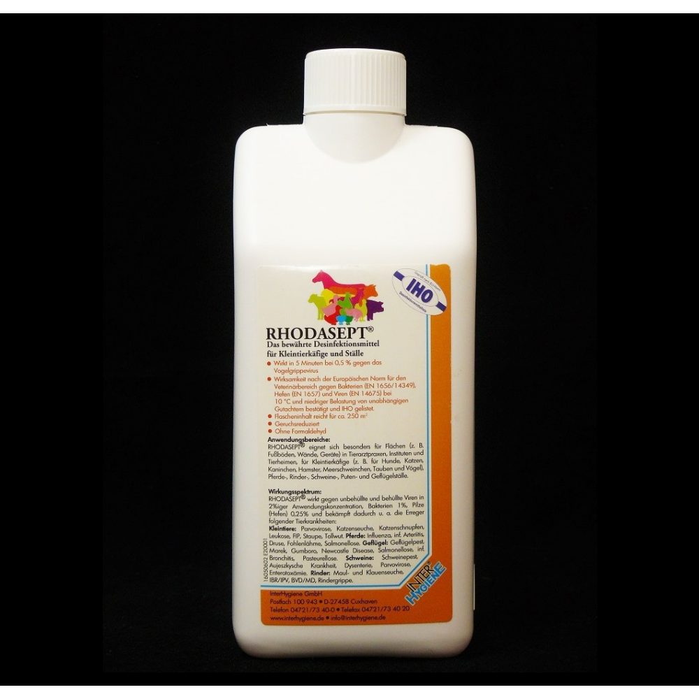 Produktbild von RHODASEPT Desinfektionsmittel + Desinfektionsmatte – Für Stall, Vogelgrippe-Schutz Von InterHygiene/Kerbl